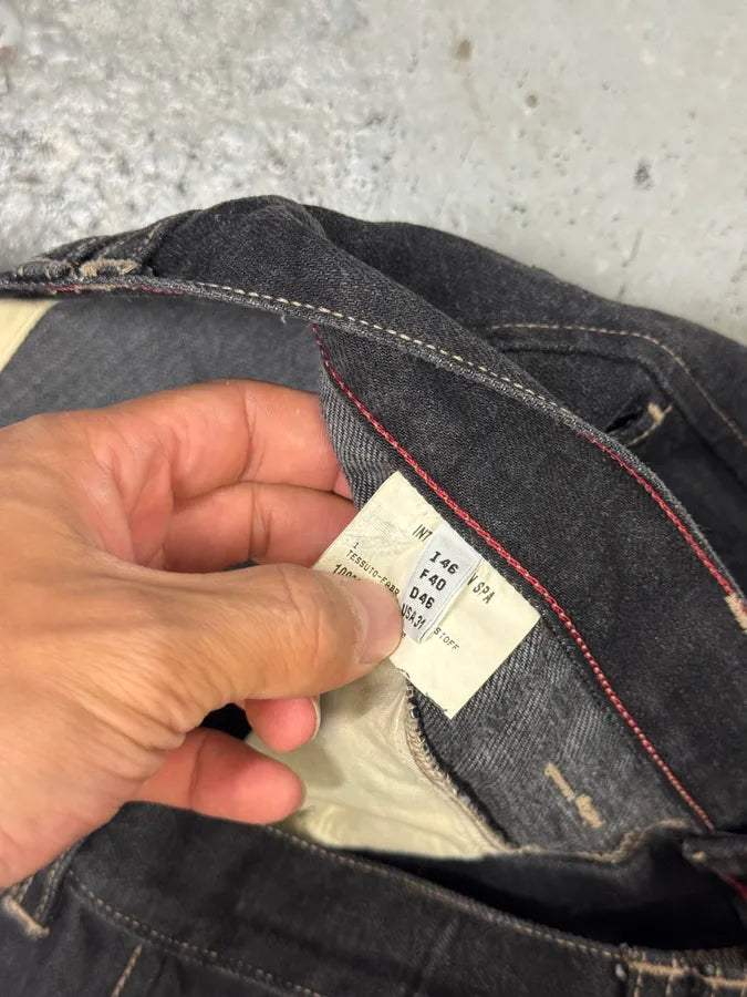 2000s Marithé + François Girbaud Black Avant-Garde Biker Denim Jeans WlYrHHc 10