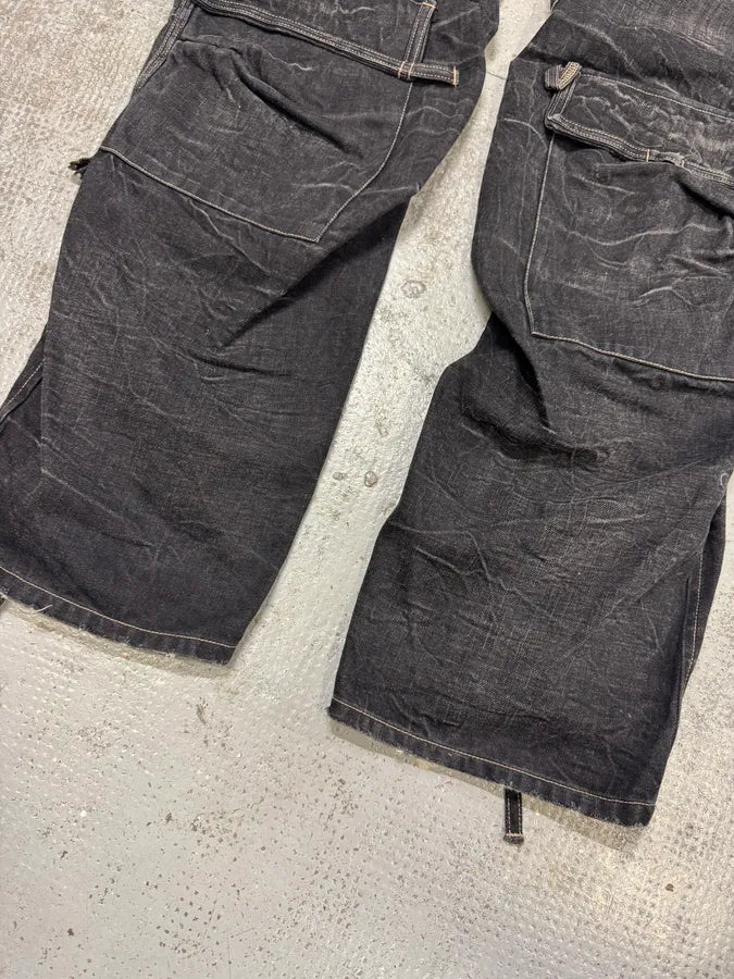 2000s Marithé + François Girbaud Black Avant-Garde Biker Denim Jeans WlYrHHc 6