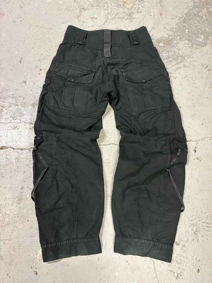 2000s Marithé + François Girbaud Black Avant-Garde Cargo Pants (M) MtBHLBh 6