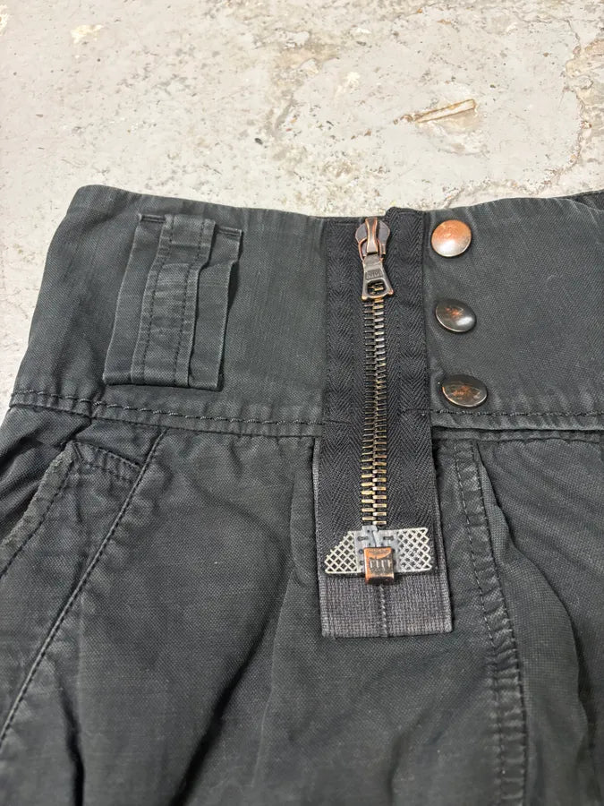 2000s Marithé + François Girbaud Black Avant-Garde Cargo Pants (M) MtBHLBh 8