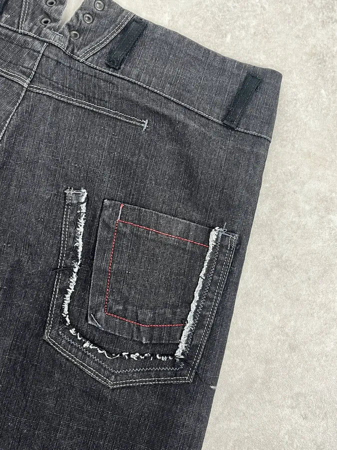 2000s Marithé + François Girbaud Dark Grey Avant-Garde Flared Denim Jeans OfyJHIL 9