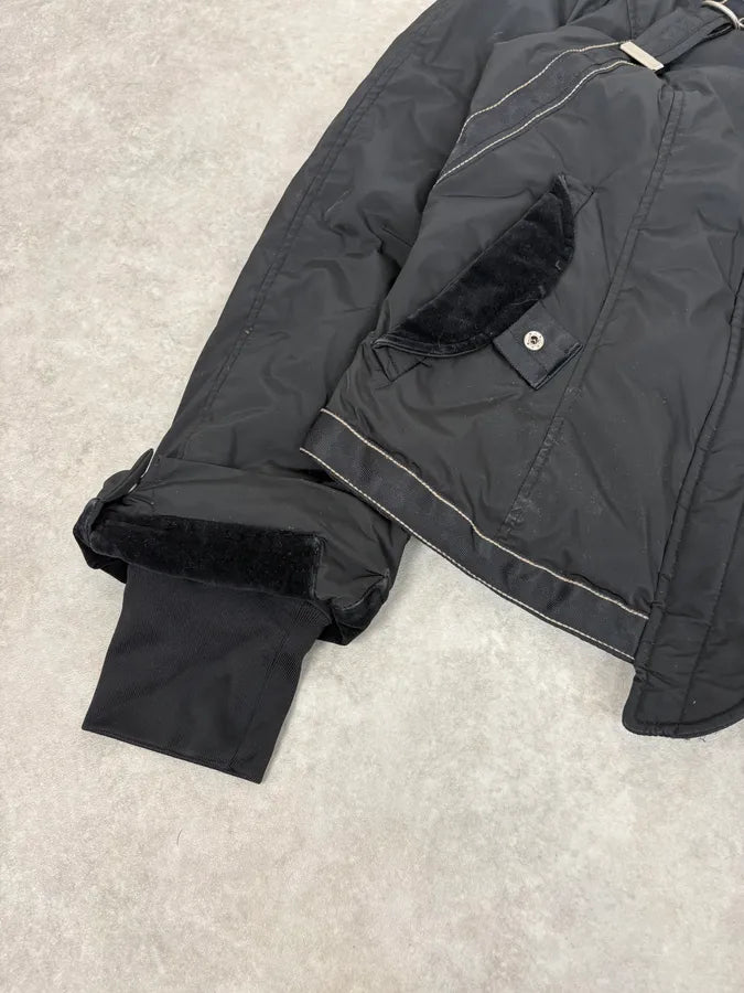 2000s Marithé + François Girbaud Black Bondage Puffer Jacket sxWPBTc 7