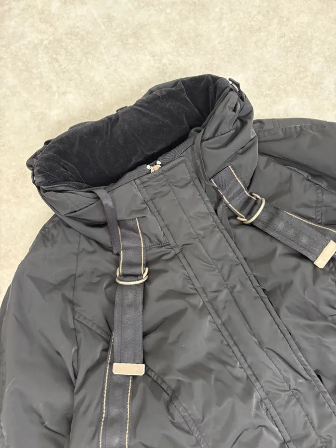 2000s Marithé + François Girbaud Black Bondage Puffer Jacket sxWPBTc 4