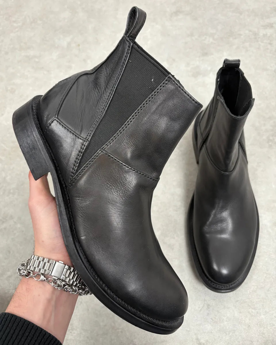 2000s Marithé + François Girbaud Black Classy Rock Leather Boots RBYjBGh 0