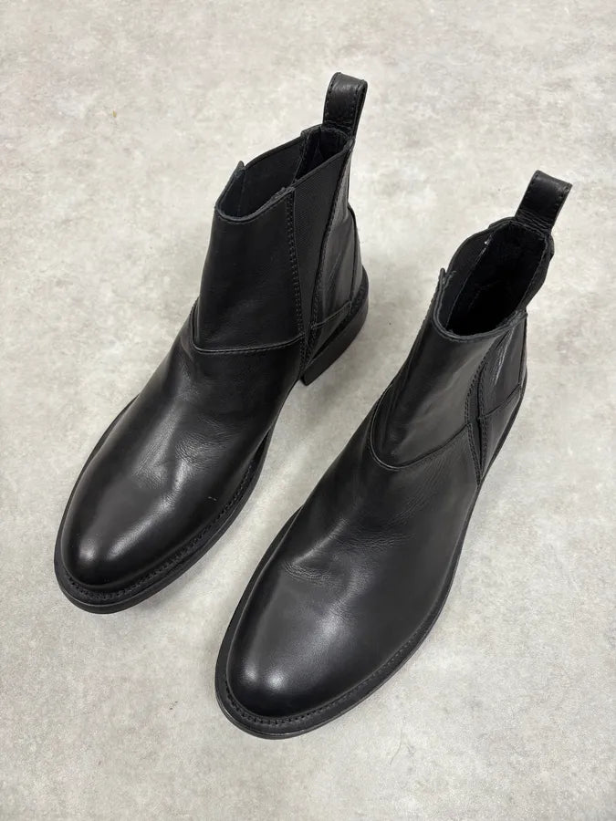 2000s Marithé + François Girbaud Black Classy Rock Leather Boots RBYjBGh 2