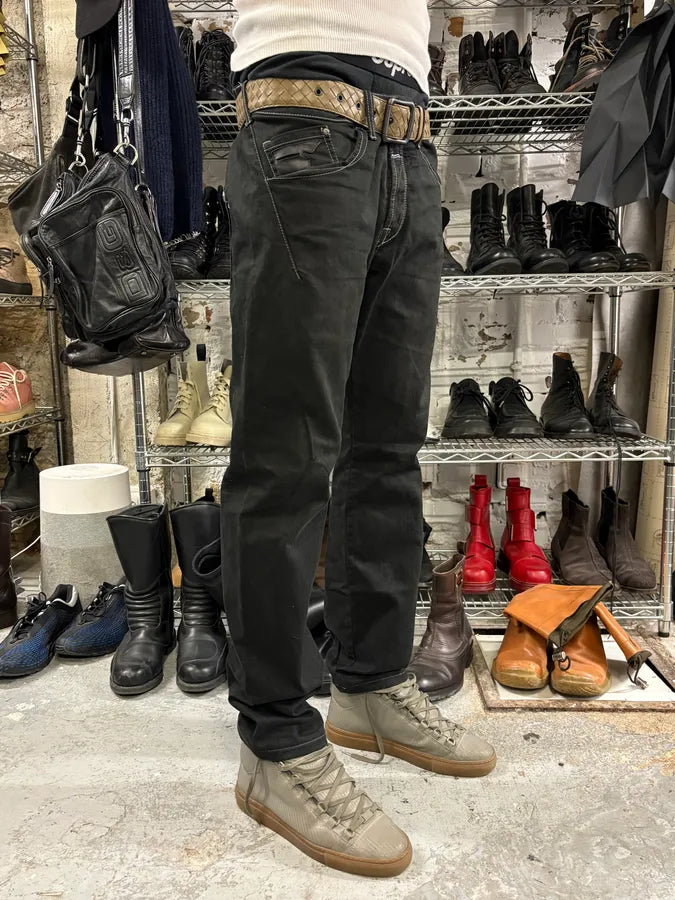 2000s Marithé + François Girbaud Black Contemporary Denim Jeans (M/L) EWJYAwM 2