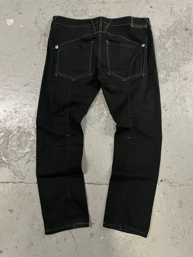 2000s Marithé + François Girbaud Black Contemporary Denim Jeans (M/L) EWJYAwM 6