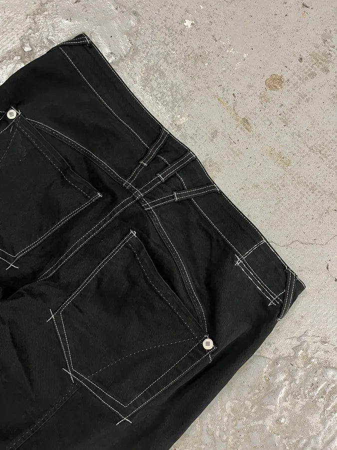 2000s Marithé + François Girbaud Black Contemporary Denim Jeans (M/L) EWJYAwM 7