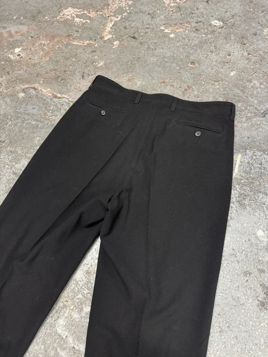2000s Marithé + François Girbaud Black Coton & Wool Cozy Pants NCKFUuQ 10