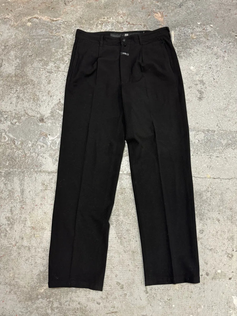 2000s Marithé + François Girbaud Black Coton & Wool Cozy Pants NCKFUuQ 4