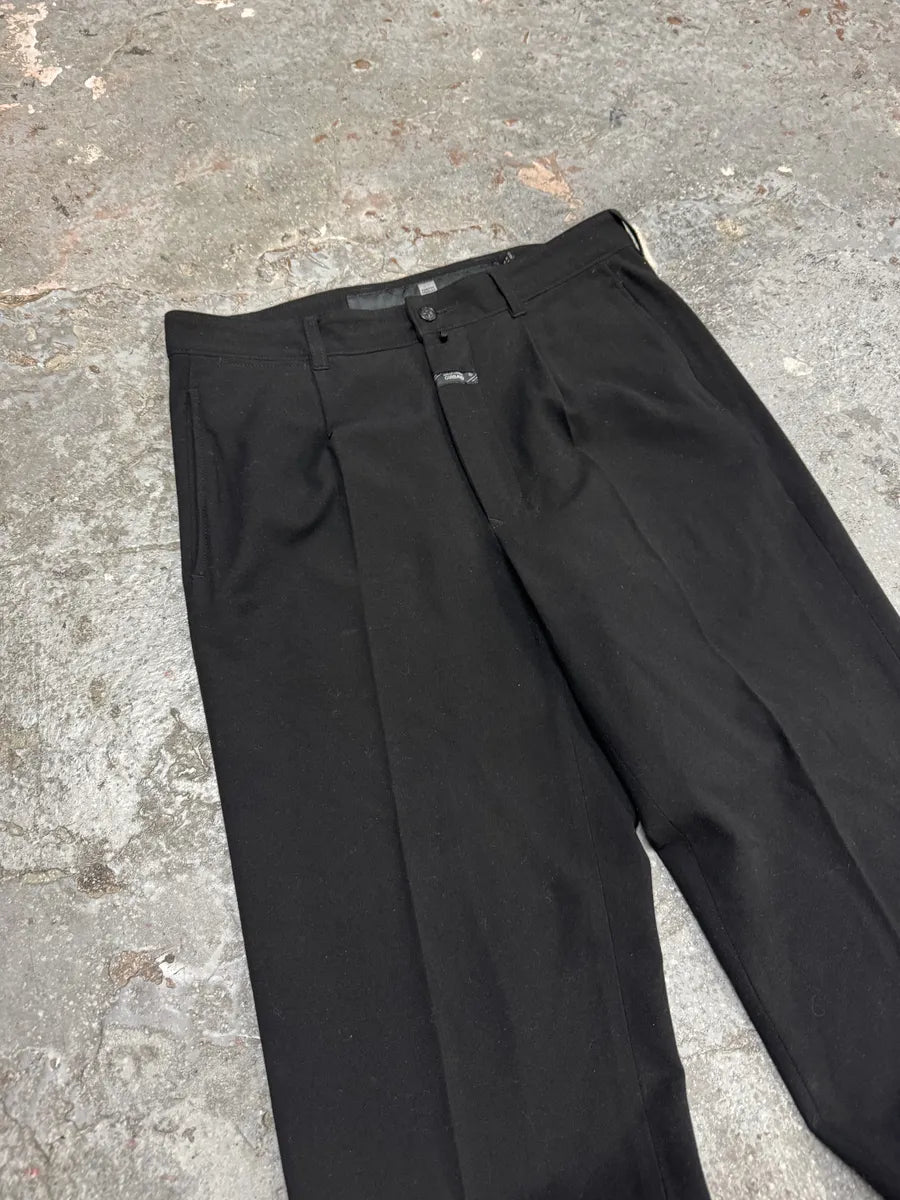 2000s Marithé + François Girbaud Black Coton & Wool Cozy Pants NCKFUuQ 7