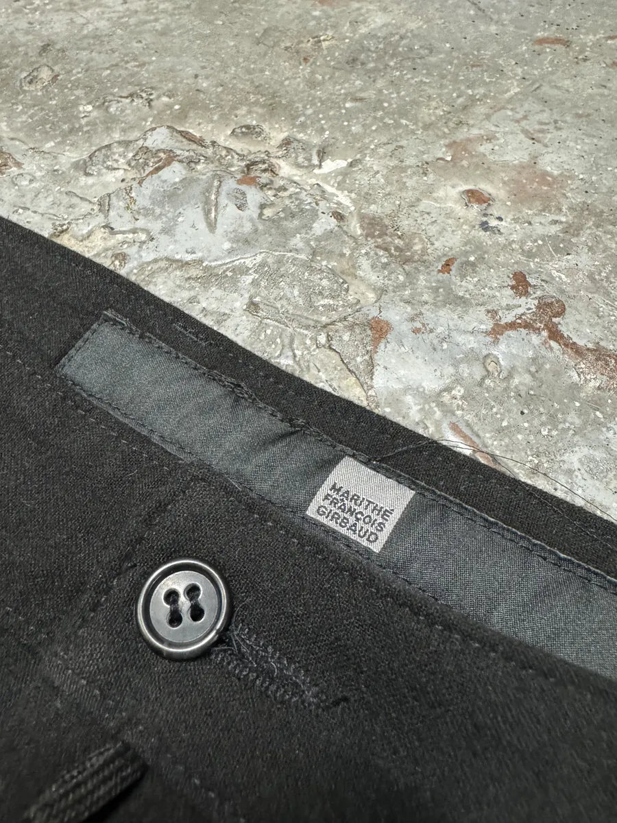 2000s Marithé + François Girbaud Black Coton & Wool Cozy Pants NCKFUuQ 9