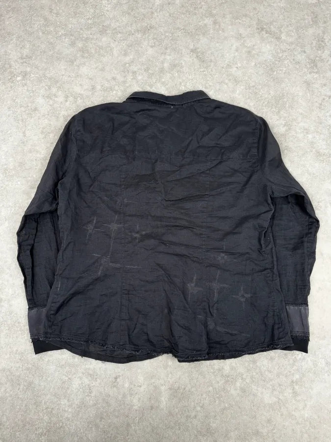 2000s Marithé + François Girbaud Black Embroidered Star Shirt QRltsXg 3