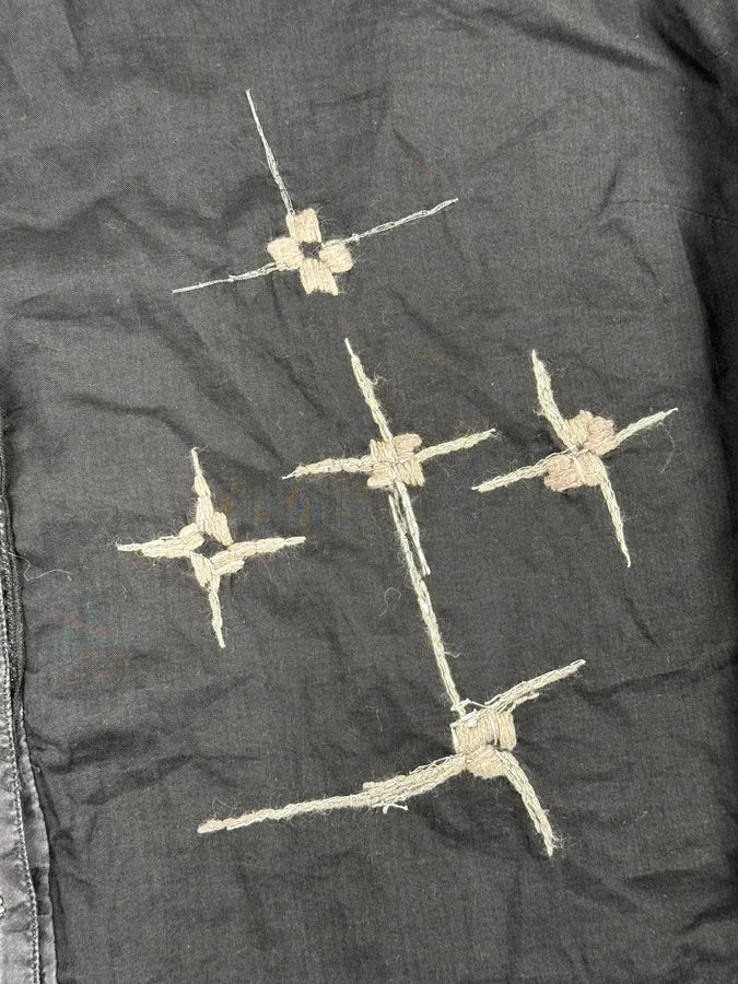 2000s Marithé + François Girbaud Black Embroidered Star Shirt QRltsXg 7