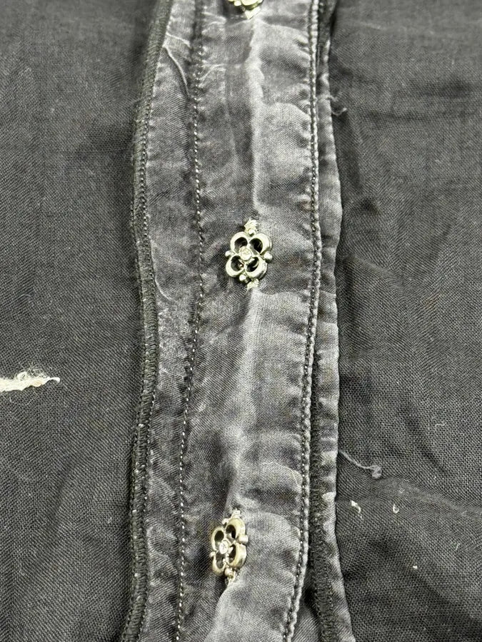 2000s Marithé + François Girbaud Black Embroidered Star Shirt QRltsXg 9