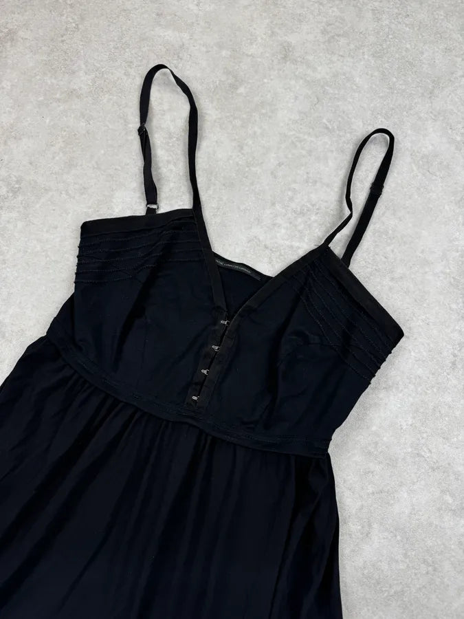 2010s Marithé + François Girbaud Black Flower Lace Dress suppCxb 6