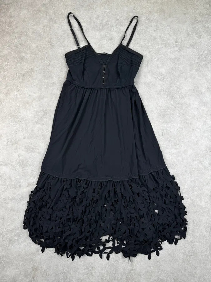 2010s Marithé + François Girbaud Black Flower Lace Dress suppCxb 1