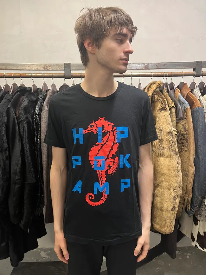 2000s Marithé + François Girbaud Black Hippocamp Tee-Shirt sgDGrsO 1