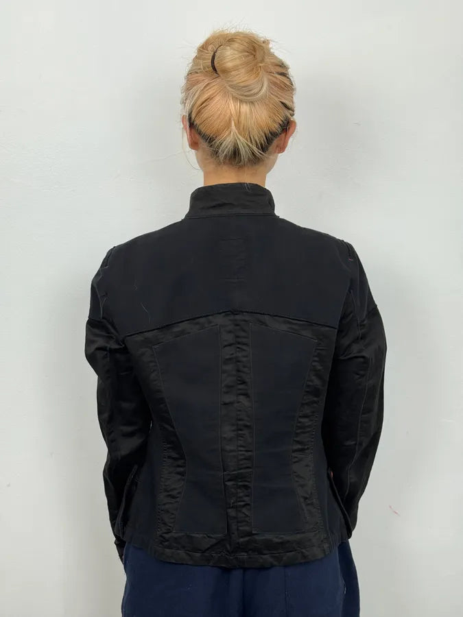 2000s Marithé + François Girbaud Black Irregular Red Buttoned Jacket GYpmUsD 2