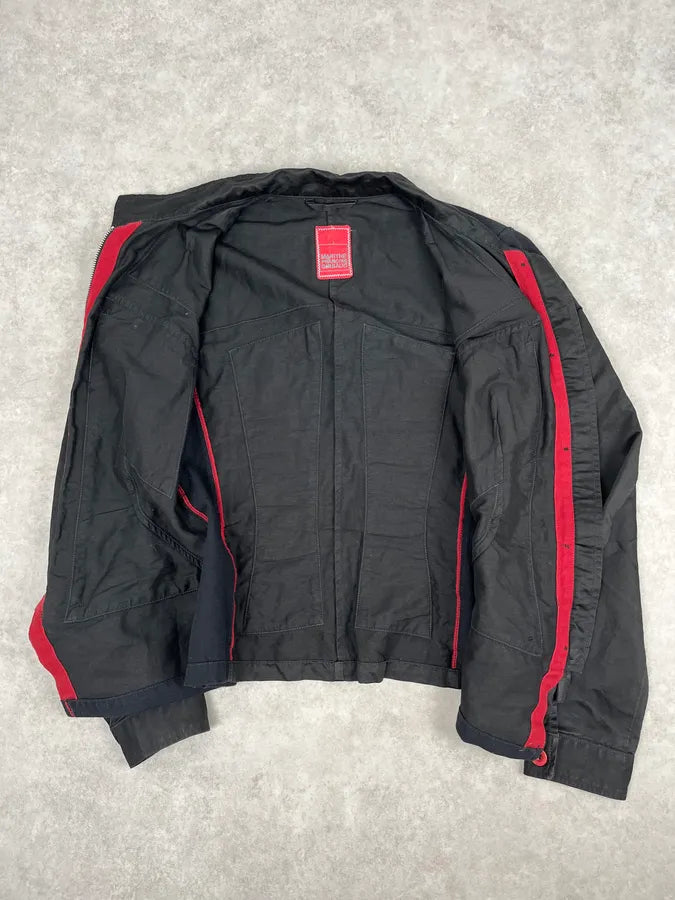 2000s Marithé + François Girbaud Black Irregular Red Buttoned Jacket GYpmUsD 6