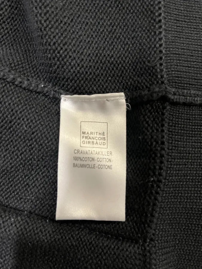 2000s Marithé + François Girbaud Black Knit Technical Zip-up Sweater (L/XL) wabwoGV 10