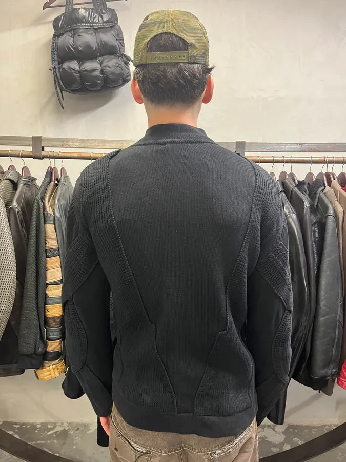 2000s Marithé + François Girbaud Black Knit Technical Zip-up Sweater (L/XL) wabwoGV 2