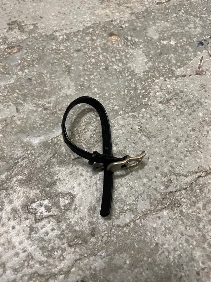 2000s Marithé + François Girbaud Black Leather Bracelet (OS) 2