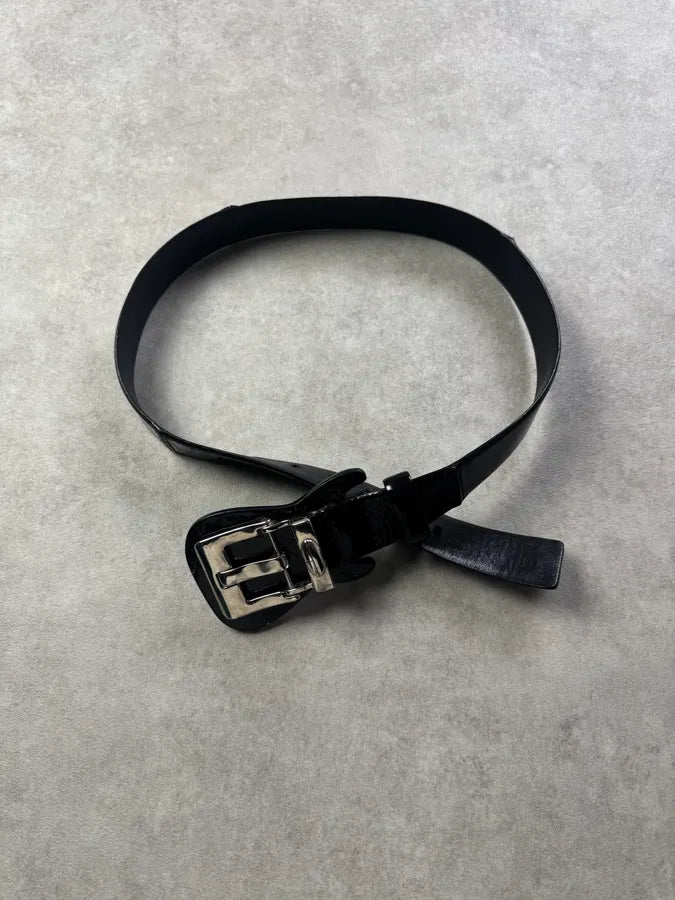 2000s Marithé + François Girbaud Black Leather Guitar Belt NooqZVL 2