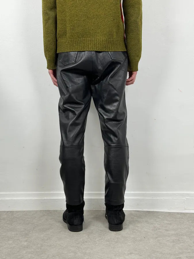 2000s Marithé + François Girbaud Black Leather Pants ALrDcPw 2