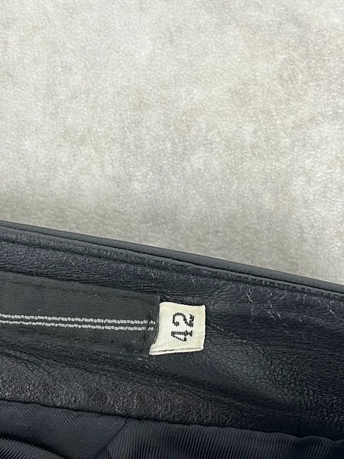 2000s Marithé + François Girbaud Black Leather Pants ALrDcPw 10