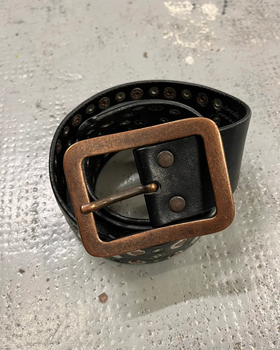 2000s Marithé + François Girbaud Black Leather Studded Belt YkAZDLg 2