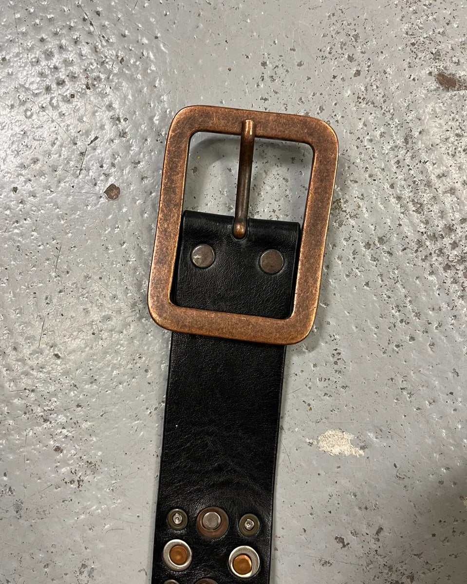 2000s Marithé + François Girbaud Black Leather Studded Belt YkAZDLg 4