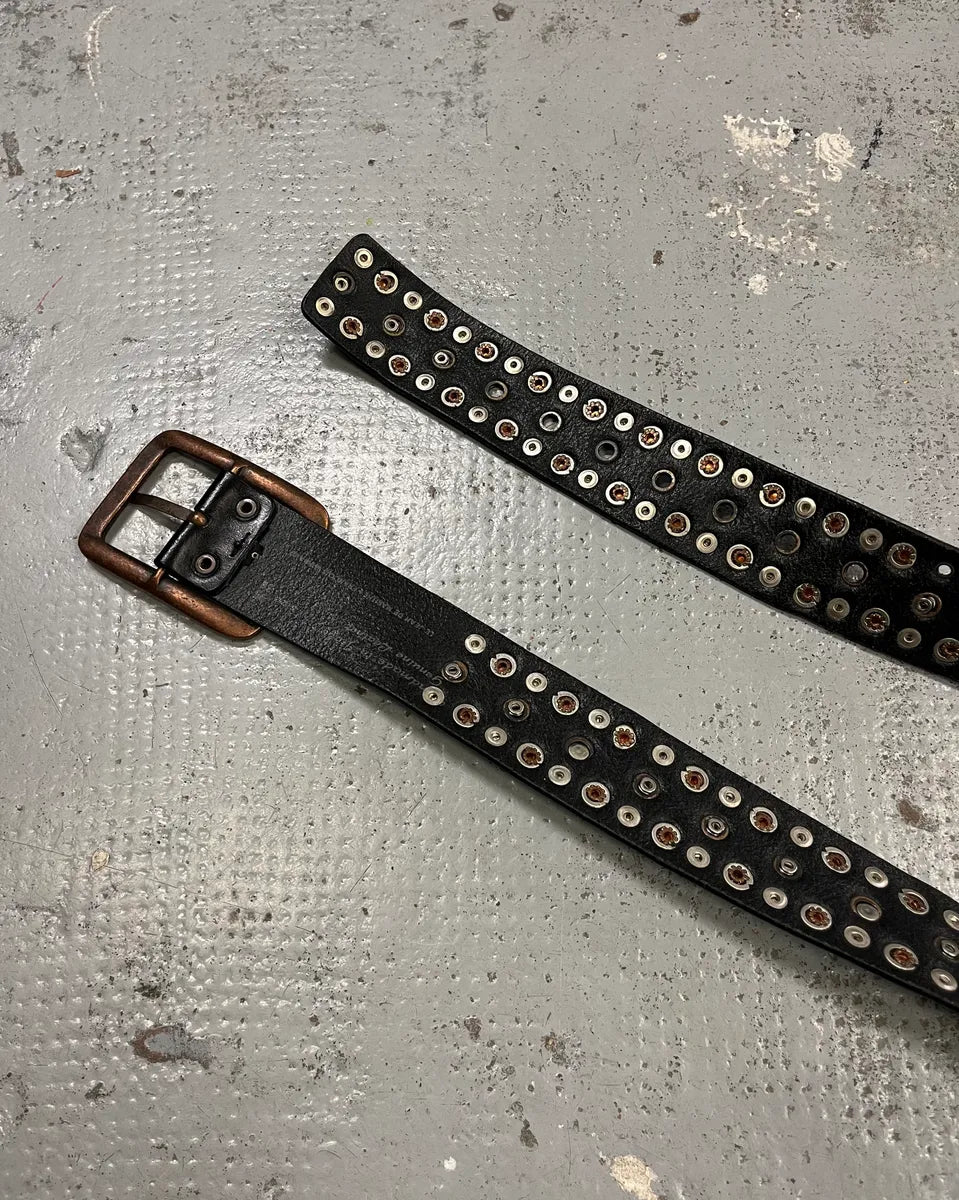 2000s Marithé + François Girbaud Black Leather Studded Belt YkAZDLg 5