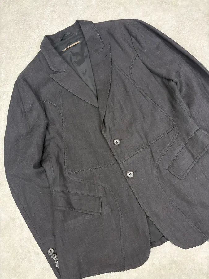 2000s Marithé + François Girbaud Black Light Blazer Jacket AWPwahL 3
