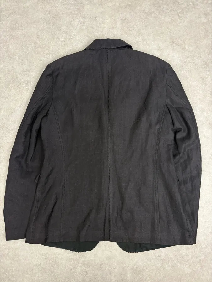 2000s Marithé + François Girbaud Black Light Blazer Jacket AWPwahL 5