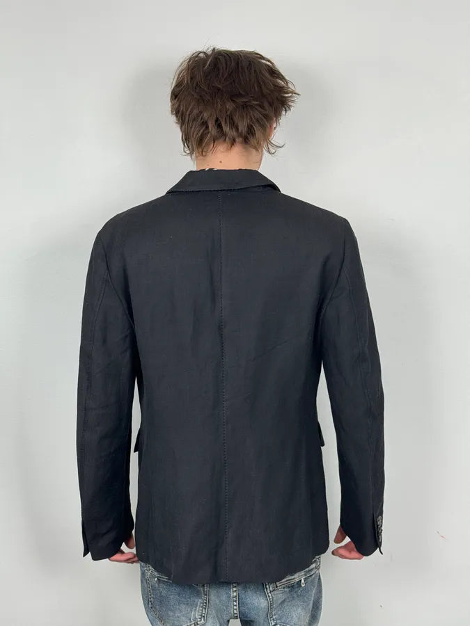 2000s Marithé + François Girbaud Black Light Blazer Jacket AWPwahL 2