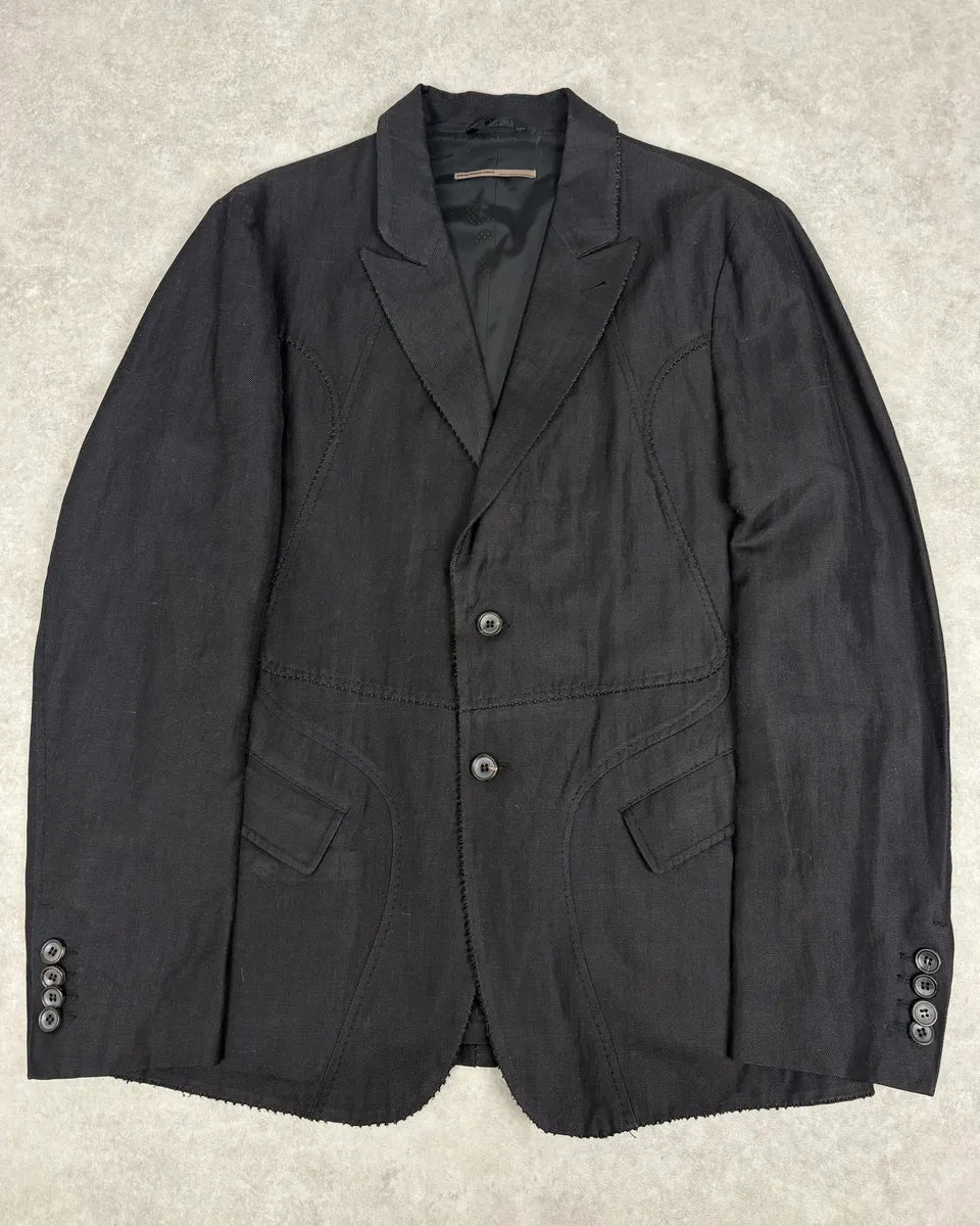 2000s Marithé + François Girbaud Black Light Blazer Jacket AWPwahL 0