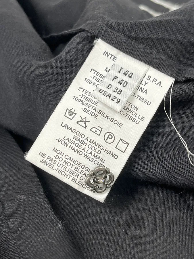 2000s Marithé + François Girbaud Black Linen Stars Shirt dXhvnnU 9