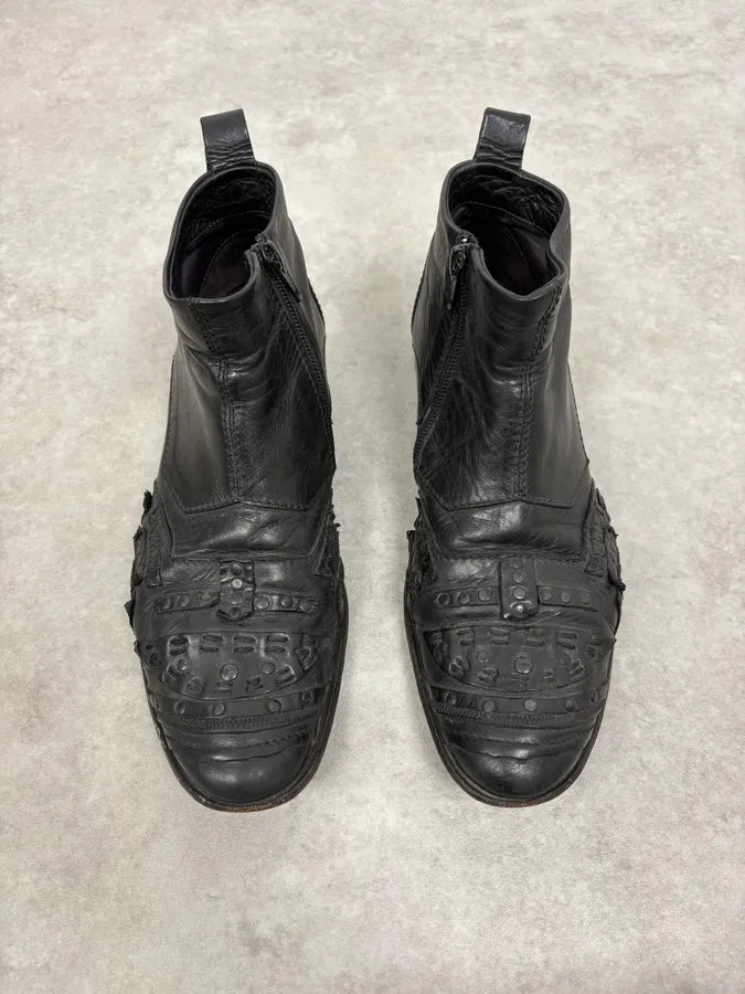 2000s Marithé + François Girbaud Black Ninja Leather Boots IOwzIfa 1