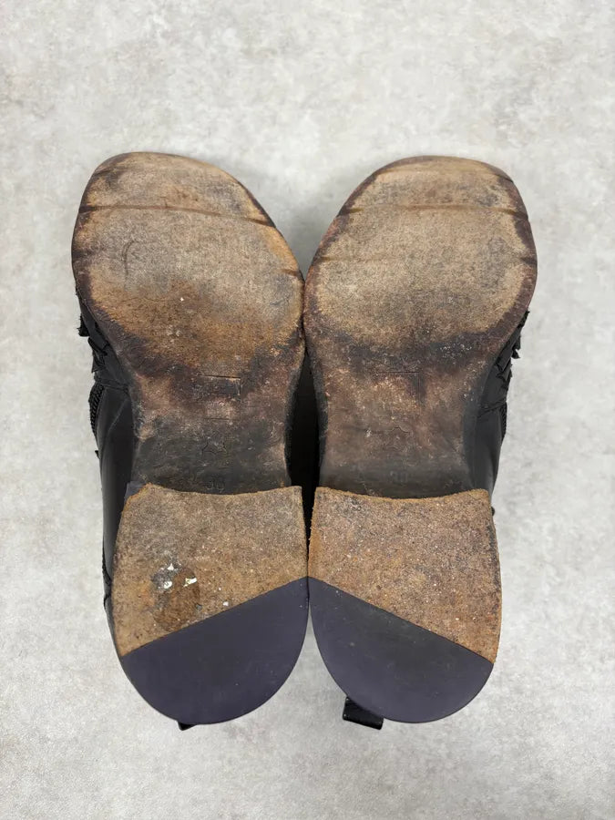 2000s Marithé + François Girbaud Black Ninja Leather Boots IOwzIfa 7