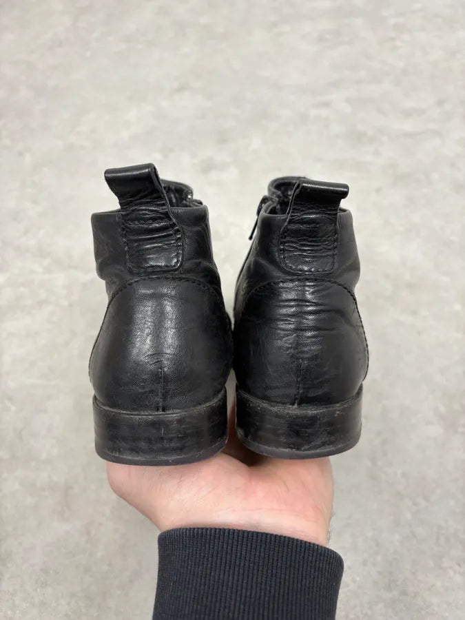 2000s Marithé + François Girbaud Black Ninja Leather Boots IOwzIfa 6