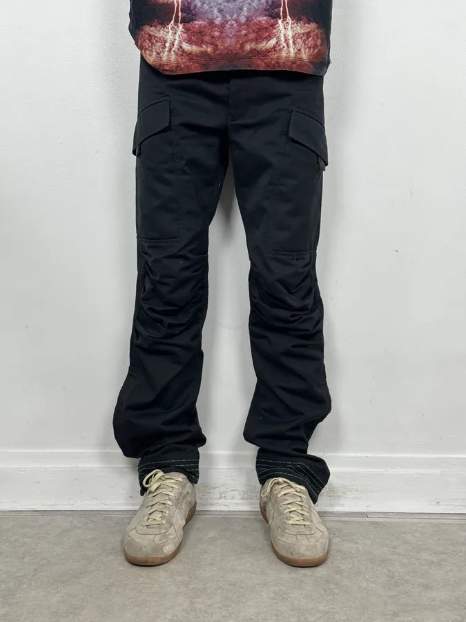 2000s Marithé + François Girbaud Black Pleats Technical Pants xSOAaEz 0