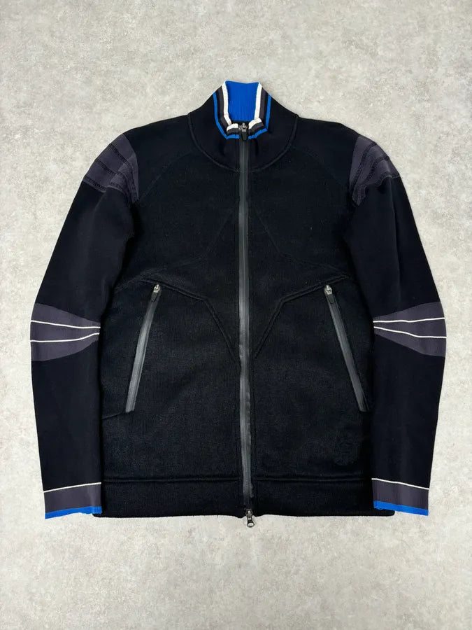 SS1999 Marithé + François Girbaud Black Polartec Biker Zip-up Sweater lNAdrfH 0