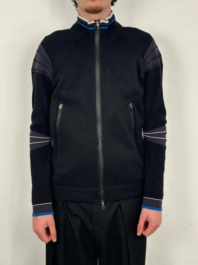 SS1999 Marithé + François Girbaud Black Polartec Biker Zip-up Sweater lNAdrfH 1