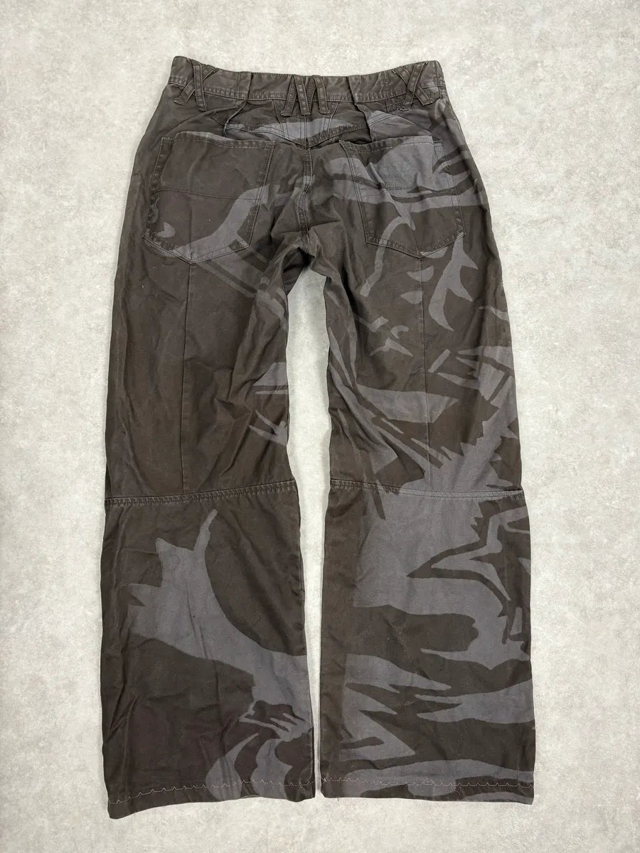2000s Marithé + François Girbaud Grey Shadow Tagged Abstract Pants uASZVZS 6
