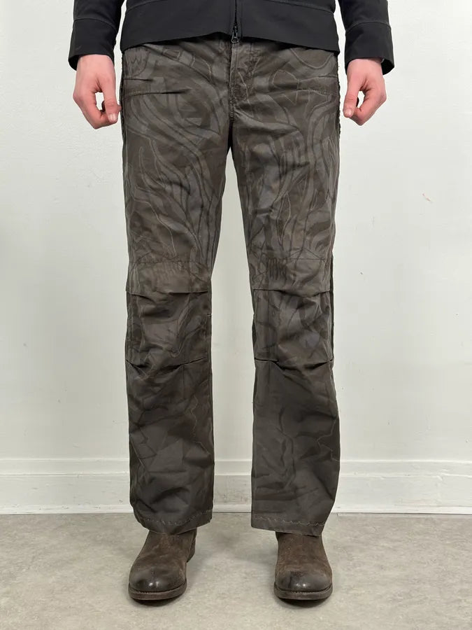 2000s Marithé + François Girbaud Grey Shadow Tagged Abstract Pants uASZVZS 1