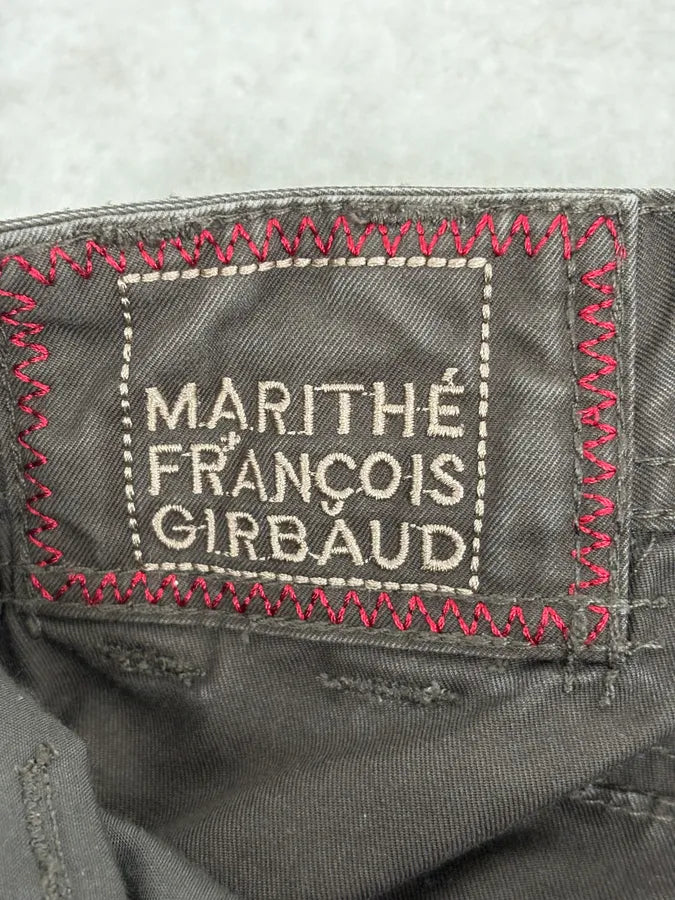 2000s Marithé + François Girbaud Grey Shadow Tagged Abstract Pants uASZVZS 10