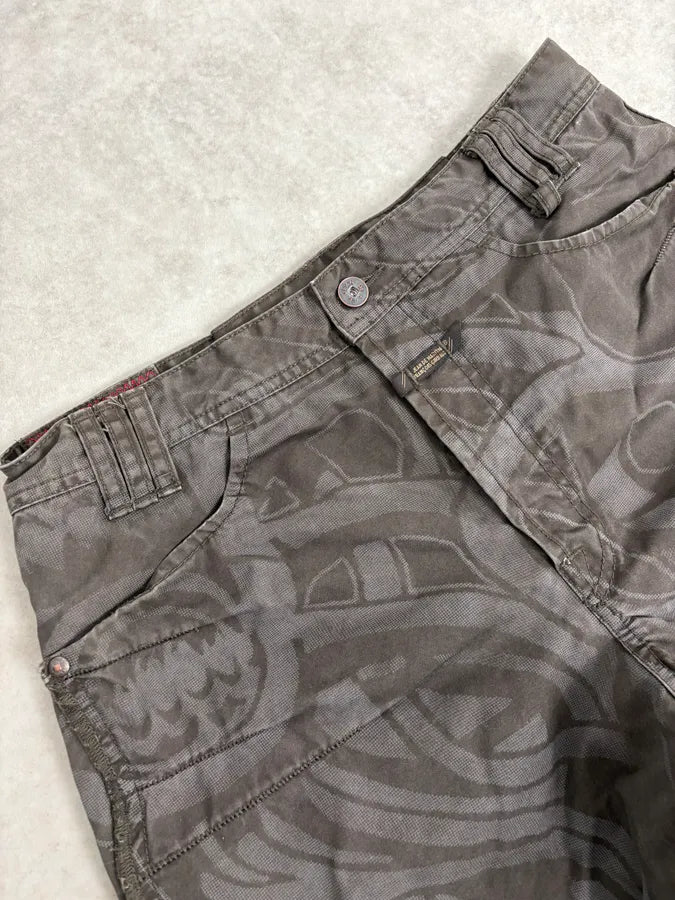 2000s Marithé + François Girbaud Grey Shadow Tagged Abstract Pants uASZVZS 5