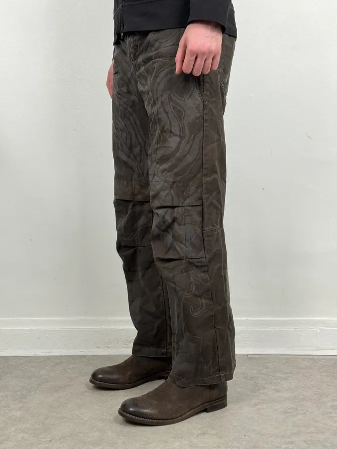 2000s Marithé + François Girbaud Grey Shadow Tagged Abstract Pants uASZVZS 2