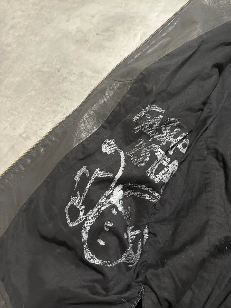 2000s Marithé + François Girbaud Black Signature Biker Leather Jacket vwXCxCS 6